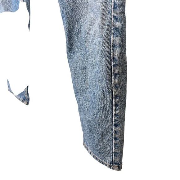 Zara Womens High Rise Distressed Medium Wash Blue Jeans Relaxed Mom Fit sz 4 - Picture 10 of 16